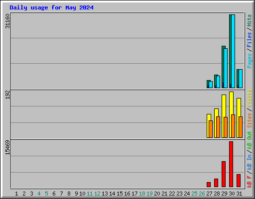 Daily usage for May 2024