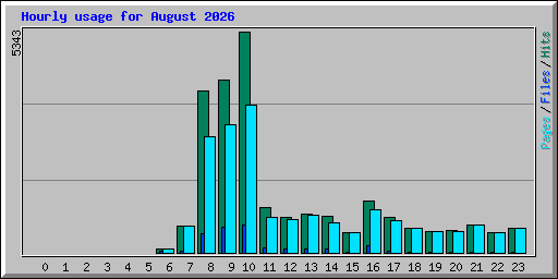 Hourly usage for August 2026